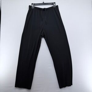 Uniqlo Pleated Trousers Mens Large Black Plisse Elastic Waist Pants 460322